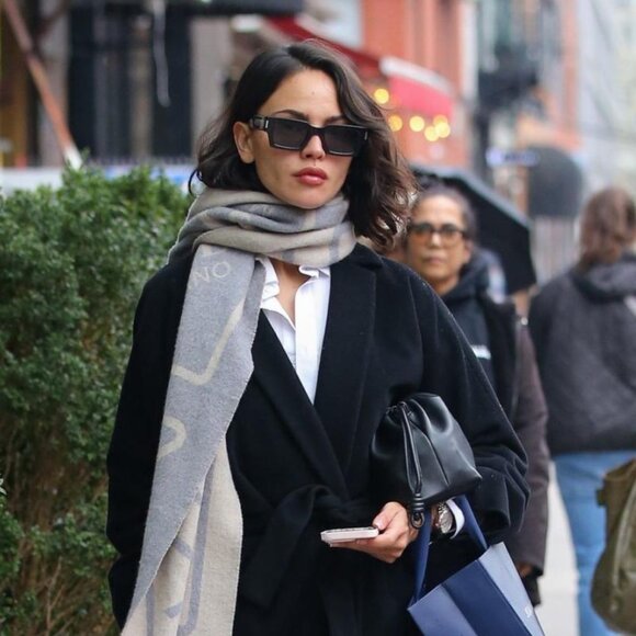 Saint Laurent SL572 001 Sunglasses Black with Silver Square Frame, Grey Lenses - Picture 5 of 15